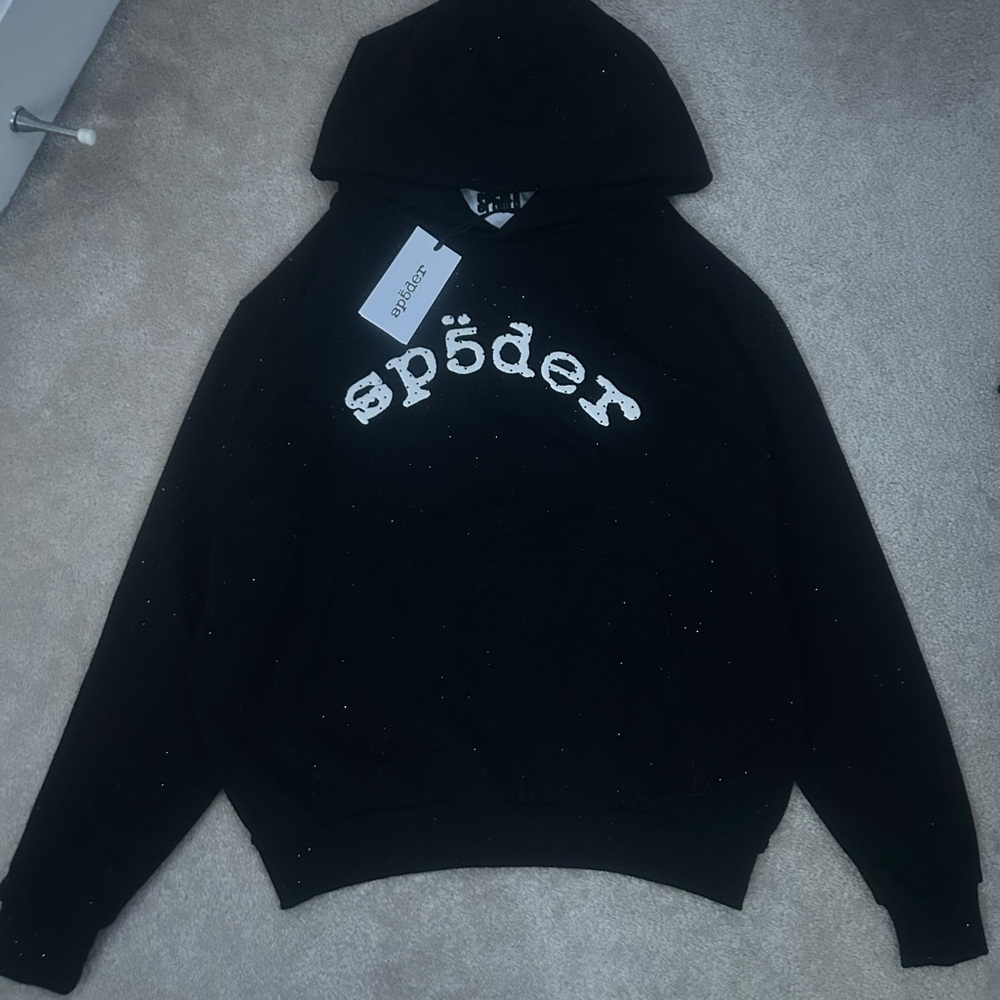Sp5der Black Hoodie for Men